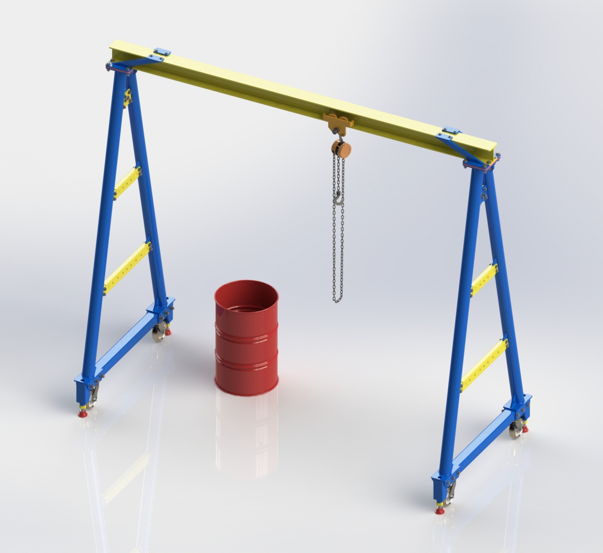 用SolidWorks軟件設(shè)計(jì)一款逼真的門(mén)式起重機(jī)